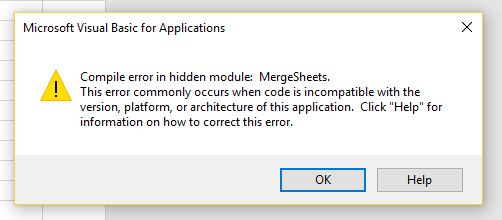 compile error in excel